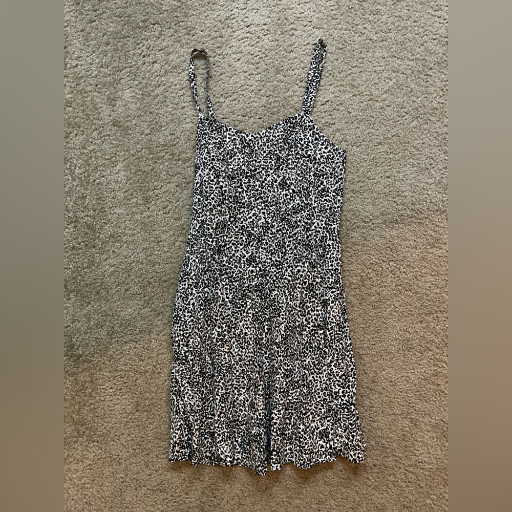 Leopard dress with straps